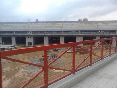 Fabrica de corrimão e guarda corpo metalico reforçado obra Fabrica do Samba em São Paulo 